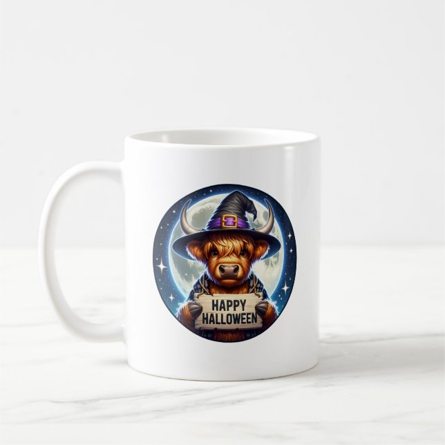 Halloween Schotse Hooglander Kaffeetasse (Links)