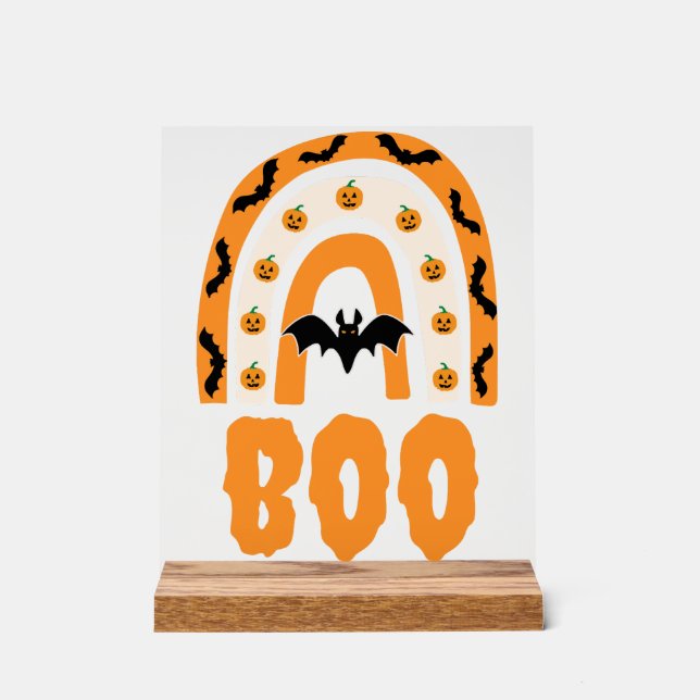 Halloween Schreck Acrylschild (Vorderseite)