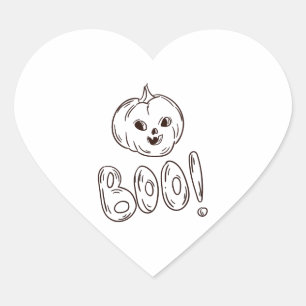 Halloween-Schreck Herz-Aufkleber