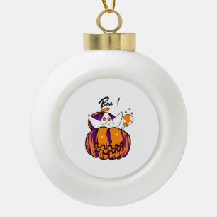 Halloween Schreck Keramik Kugel-Ornament