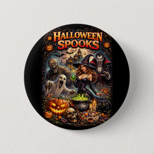 Halloween-Schrecken Button