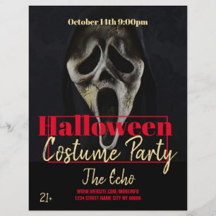 Halloween-Schrecken-Horror-Kostüm-Party-Event-Flye Flyer