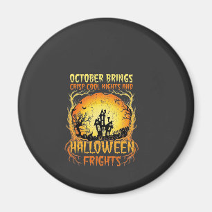 Halloween-Schrecken Spukhaus Vollmond Kürbisse Magnet