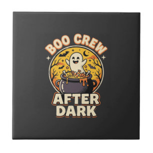 Halloween-Schreckens-Crew-Abzeichen Fliese