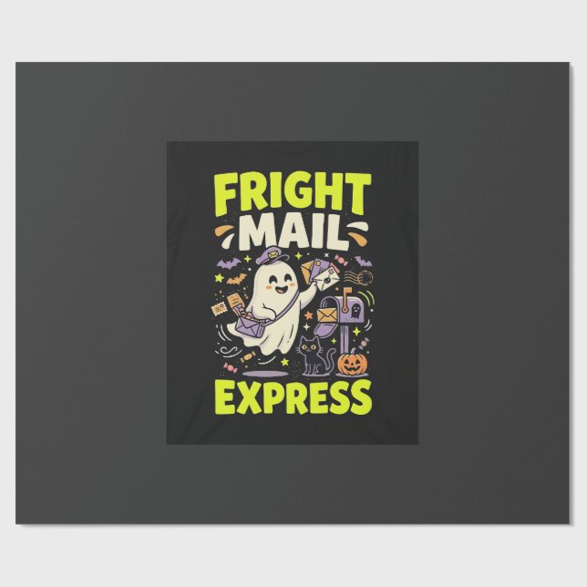 Halloween-Schreckens-Mail-Express Geschenkpapier (Flach)