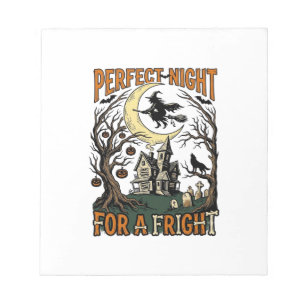 Halloween-Schreckenshexe Vintage-Verfluchte-Nacht- Notizblock