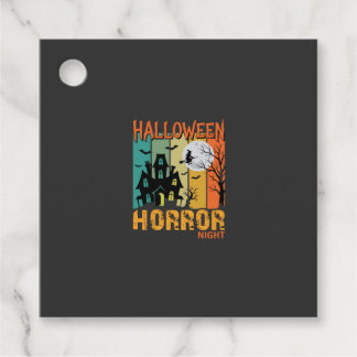 Halloween-Schreckensnacht Gruselhaus Vektor_1 Geschenkanhänger