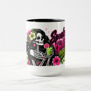 Halloween Schreckensnacht Skelett-Mädchen Tasse