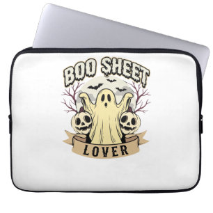 Halloween Schreckgespenst Liebhaber Geist Mond Laptopschutzhülle