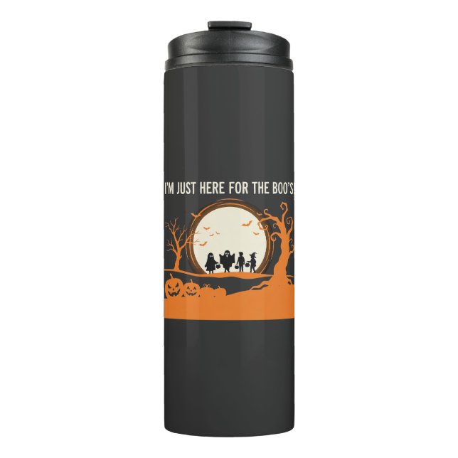 Halloween-Schreckgespenst-Silhouette Thermosbecher (Vorderseite)