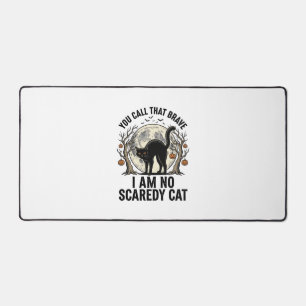 Halloween Schreckkatze Vintage Gravur Shirt Design Schreibtischunterlage