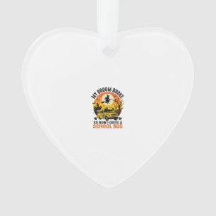 Halloween Schulbus Hexe Vintage Lehrer Design_ Ornament