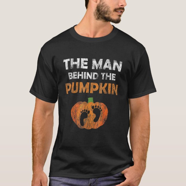 Halloween-Schwangerschaft für Männer, die Kürbiske T-Shirt (Vorderseite)