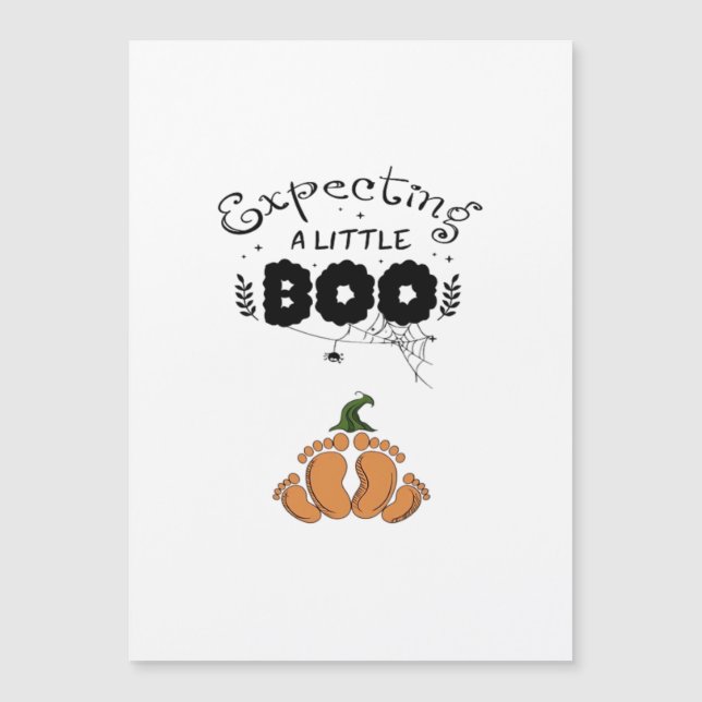 Halloween Schwangerschaft Mama wird bald Kleinen K Magnetkarte (Vorderseite)