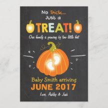 Halloween Schwangerschaftsankündigung Trick oder T