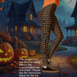 Halloween - Schwarz mit orangem Netz TEXTOPTION Leggings