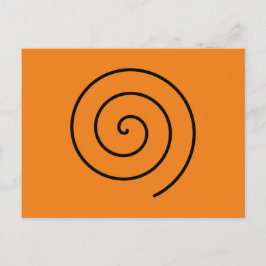 Halloween schwarz und orange postkarte