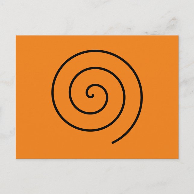 Halloween schwarz und orange postkarte (Vorderseite)