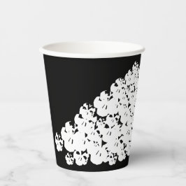 Halloween Schwarz-Weiß-Skulls-Haufen Pappbecher