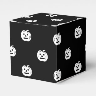 Halloween-Schwarz-weiße Kürbislaterne niedlich Geschenkschachtel