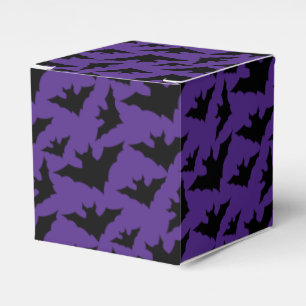 Halloween-Schwarzbats lila cooles, sprichwörtliche Geschenkschachtel
