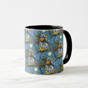 HALLOWEEN SCHWARZDROSSEL HEXE, HALLOWEEN RABE TASSE