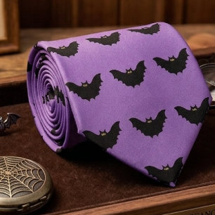 Halloween Schwarze Fledermaus Krawatte