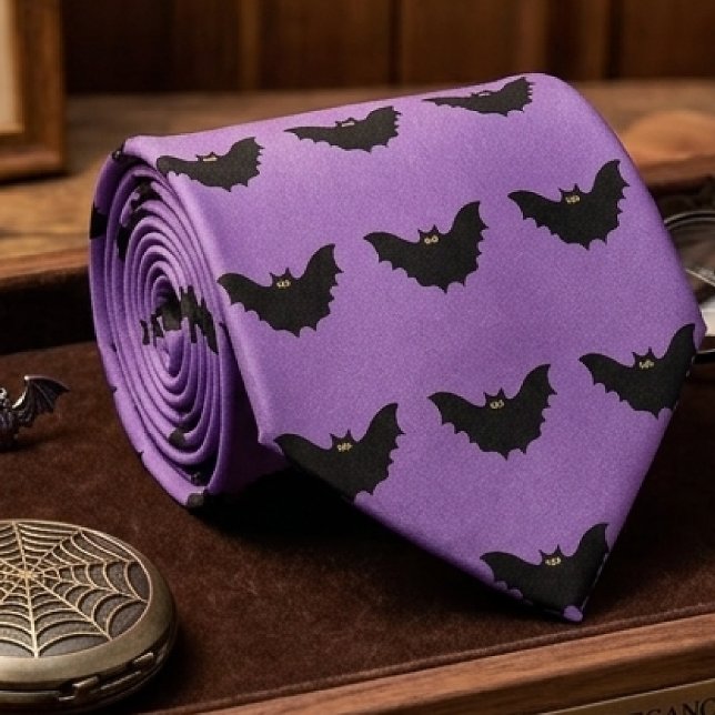 Halloween Schwarze Fledermaus Krawatte (Von Creator hochgeladen)