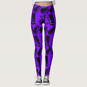 halloween schwarze Hexe lila Leggings