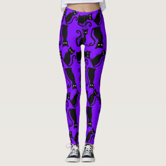 halloween schwarze Hexe lila Leggings