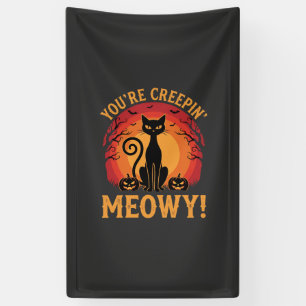 Halloween-Schwarze Katze Du Lässt Mich Gruseln Meo Banner