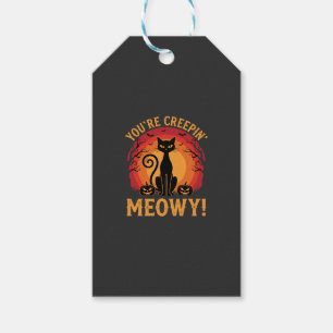 Halloween-Schwarze Katze Du Lässt Mich Gruseln Meo Geschenkanhänger