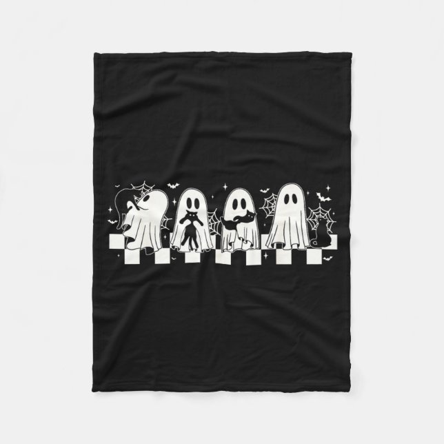 Halloween-Schwarze Katze Geist Halloween Geist Gru Fleecedecke (Vorderseite)