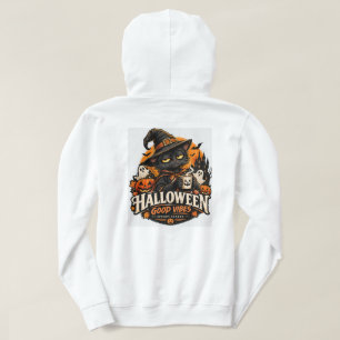 Halloween schwarze Katze Hexe gute Vibes spooky Sa Hoodie