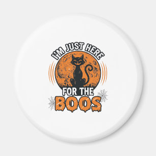 Halloween schwarze Katze hier für die Buh Vintage- Magnet
