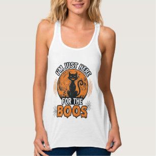 Halloween schwarze Katze hier für die Buh Vintage- Tank Top