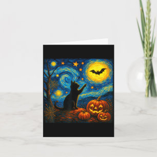 Halloween schwarze Katze Katzenliebhaber Katze Karte