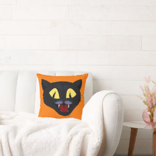 Halloween schwarze Katze Kissen