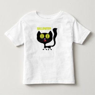 Halloween-Schwarze Katze Kleinkind T-shirt