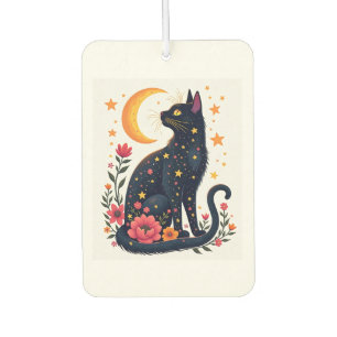 Halloween-Schwarze-Katze-Kostüm-Mystische-Katzenli Autolufterfrischer