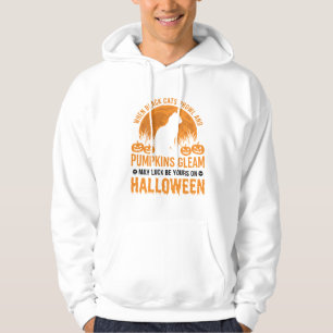 Halloween-Schwarze-Katze-Kürbis-Mond-Design_1 Hoodie