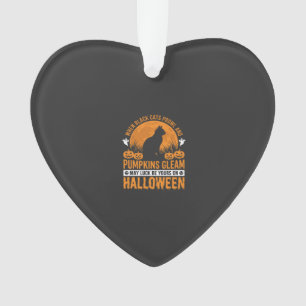 Halloween-Schwarze-Katze-Kürbis-Mond-Design_1 Ornament