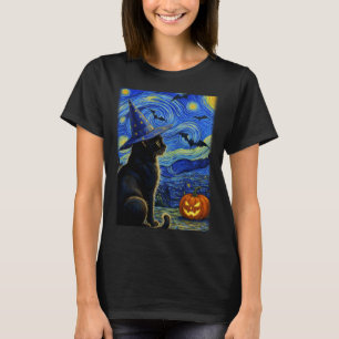 Halloween schwarze Katze lustige Katzenliebhaber f T-Shirt
