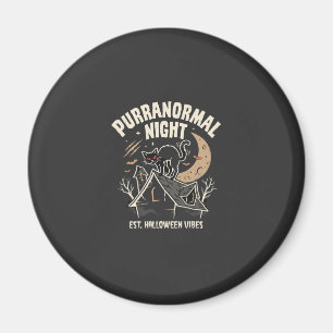 Halloween-Schwarze-Katze-Mond (2) Magnet