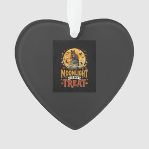 Halloween-Schwarze-Katze-Mond-Magie Ornament