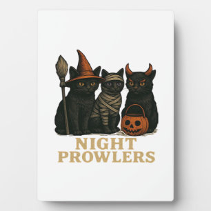 Halloween schwarze Katze Nacht Prowlers Lustiges K Fotoplatte