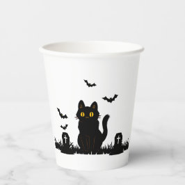 Halloween Schwarze Katze Pappbecher