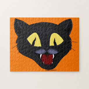 Halloween schwarze Katze Puzzle
