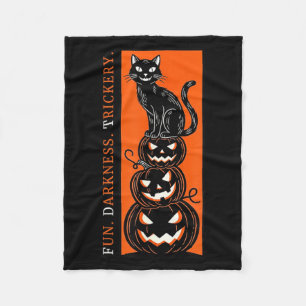 Halloween-Schwarze Katze _ Spaß Finsternis Trickre Fleecedecke