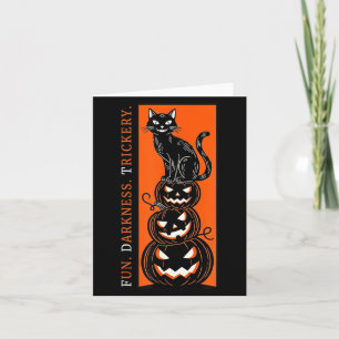 Halloween-Schwarze Katze _ Spaß Finsternis Trickre Karte